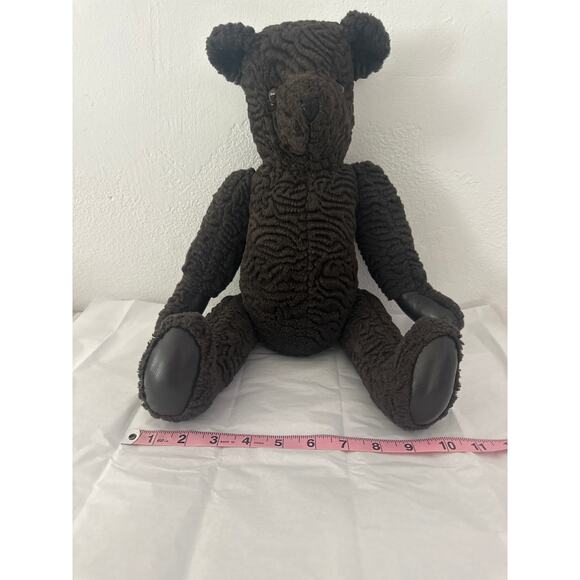 Jointed Teddy Bear Christmas dark brown Curly, Rare Find! Beautiful! Jean Bears - Picture 4 of 11